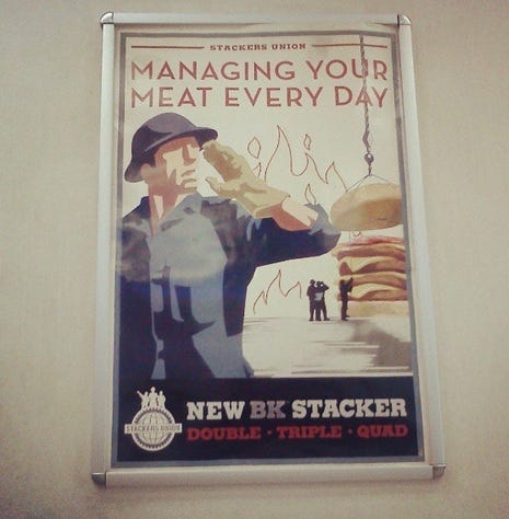 Burger King fake union poster