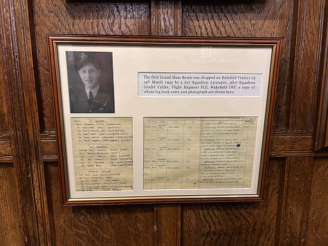 Photos of Dambusters memorabilia in the Squadron Bar at Petwood Hotel, Woodhall Spa, Lincolnshire