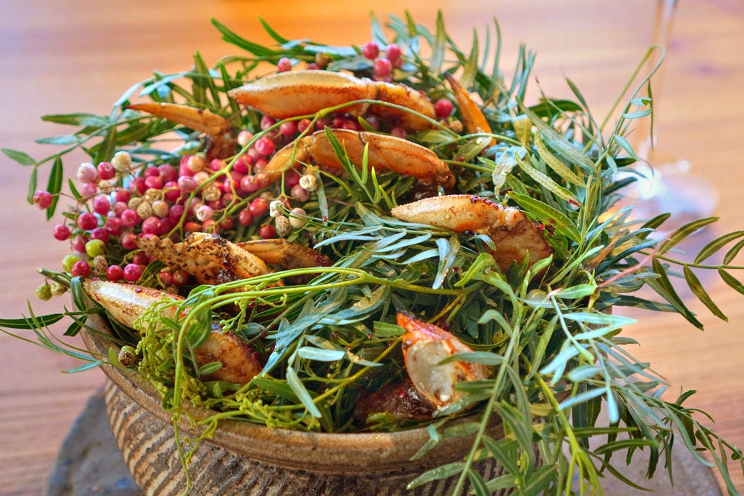 Pink pepper Dungeness crab