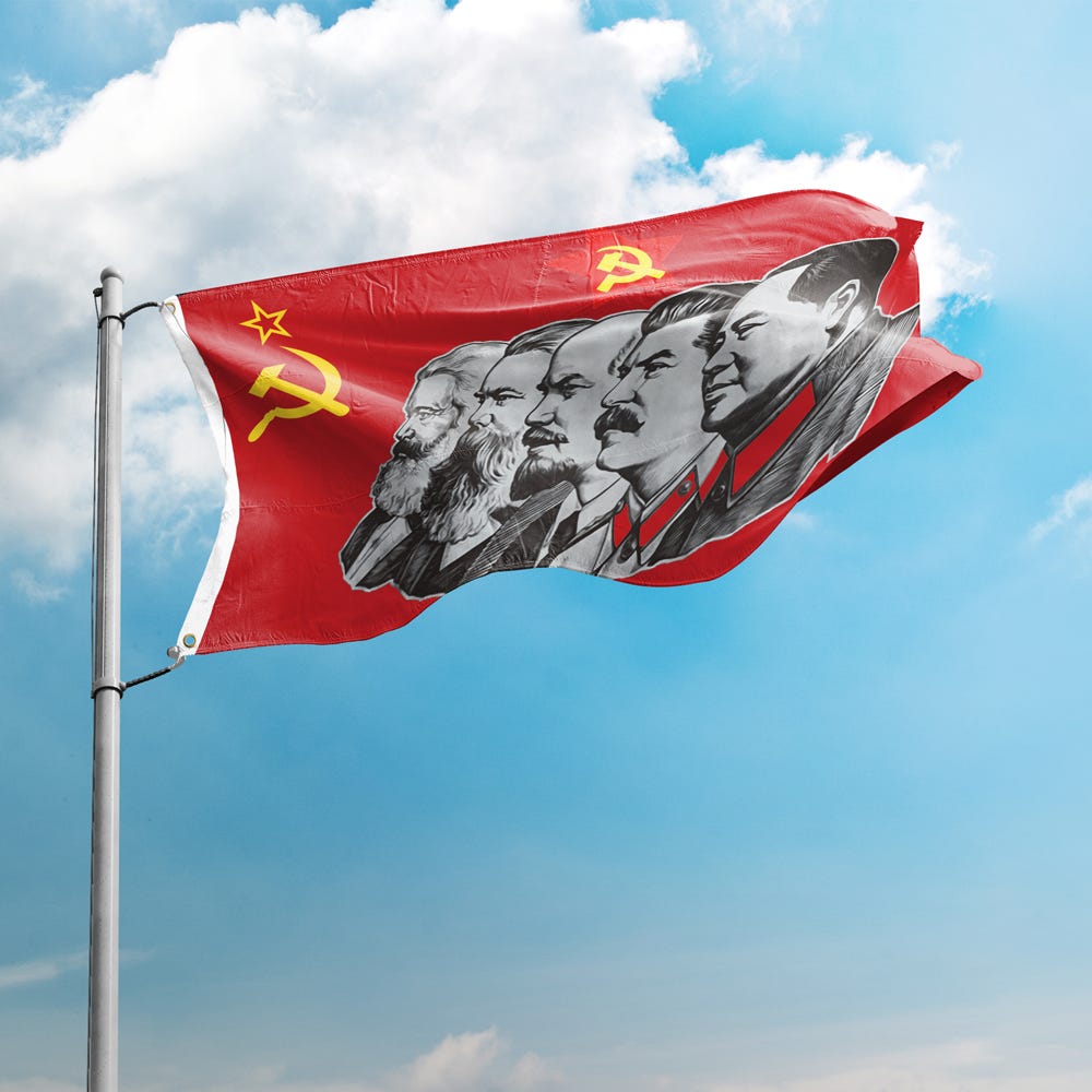 Marx Communism Flag 3*5FT 90*150cm Russia Soviet Union USSR CCCP Flags  Custom Logo Indoor Outdoor Decoration Banners Polyester