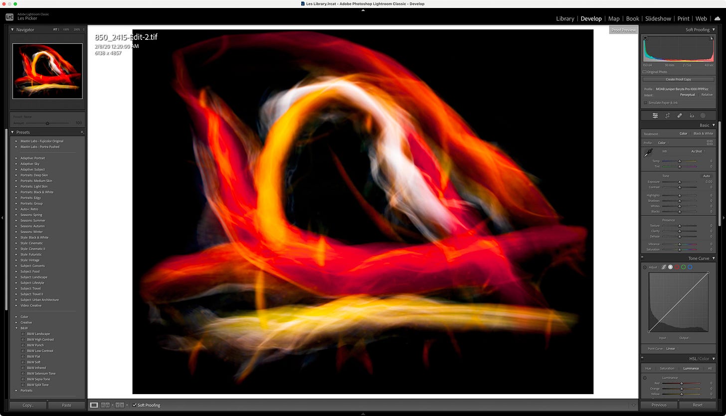 Lightroom soft-proofing