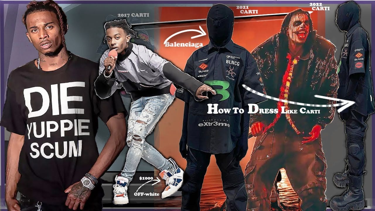 PLAYBOI CARTI'S STYLE EVOLUTION 2022: HOW TO DRESS LIKE PLAYBOI CARTI  NARCISSIST ERA