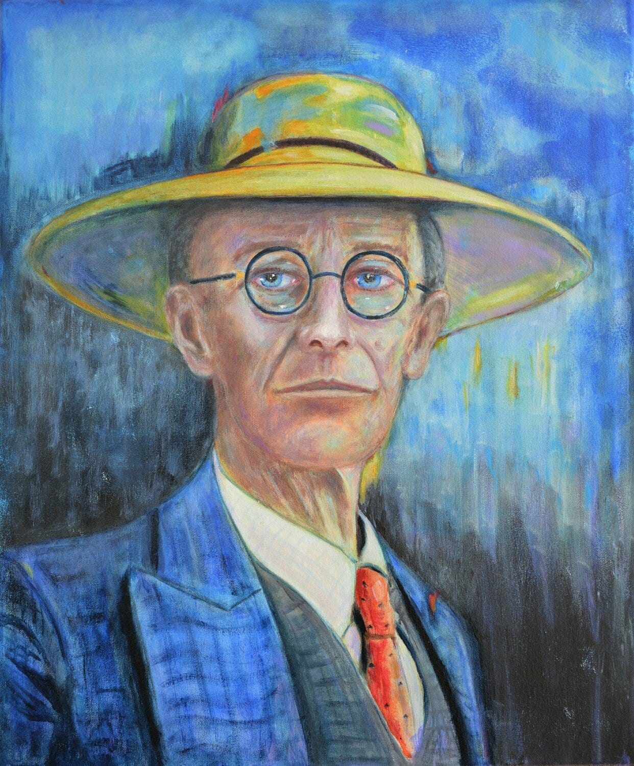 Hermann Hesse by Sergio Paul Ianniello (2016) : Painting Acrylic on Canvas  - Singulart