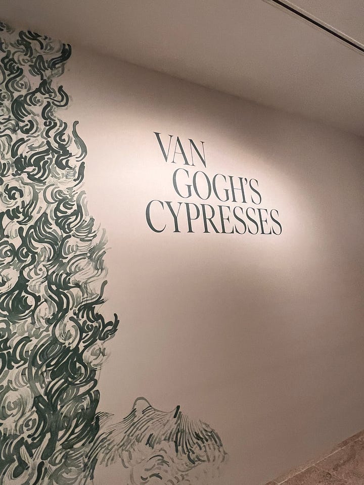 Van Gogh's Cypresses Photos of Paintings