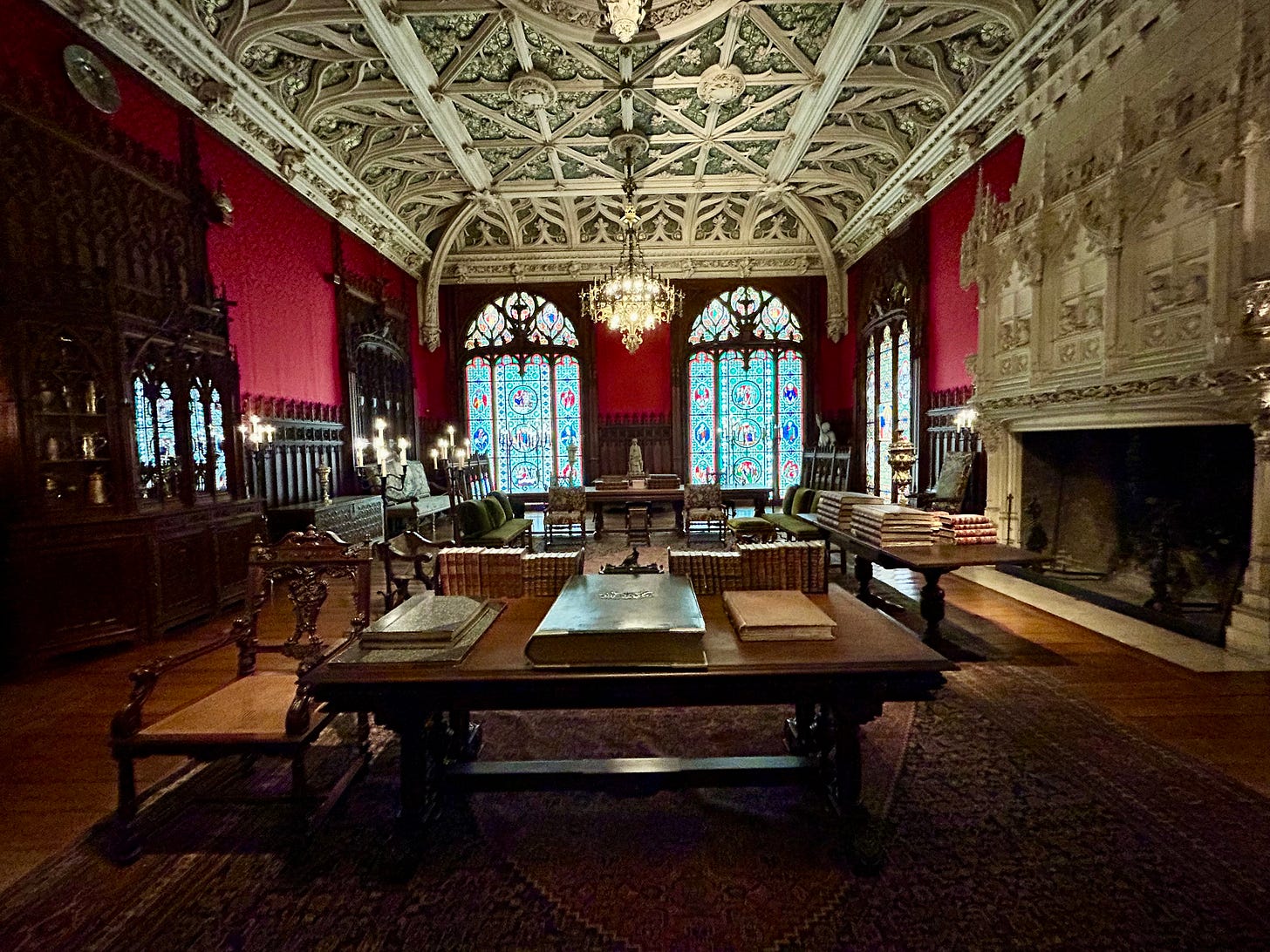 gothic, chandelier, table, chairs, furniture