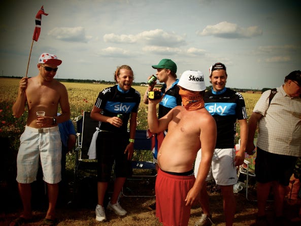 Haveluy drunk Hushovd fans