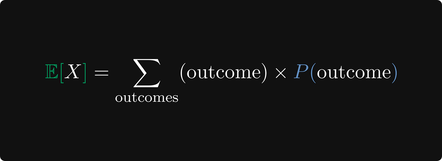 Expected value of a discrete variable in English