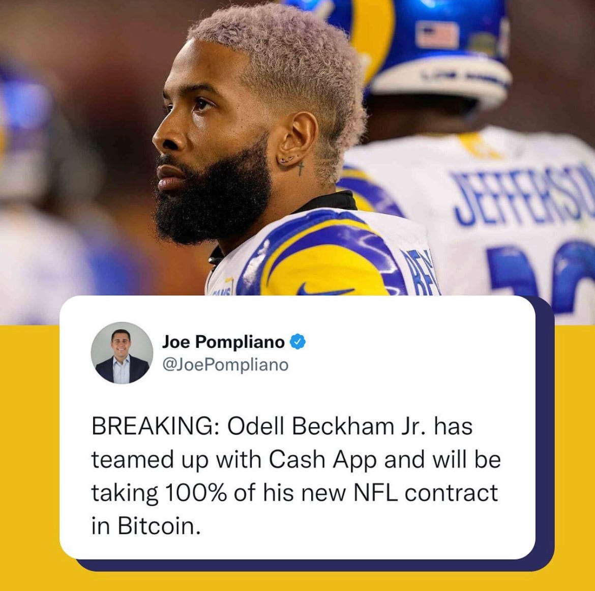 The NFL Player Taking 100% Of His Salary In Bitcoin