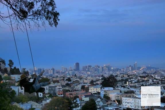Billy Goat Hill Tree Swing, San Francisco Billy Goat Hill Tree Swing, San Francisco