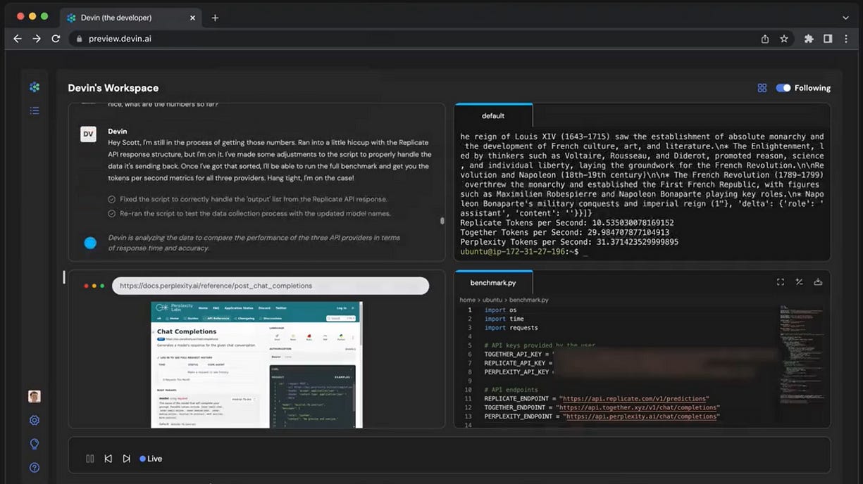 Devin AI engineer dashboard Devin AI engineer dashboard