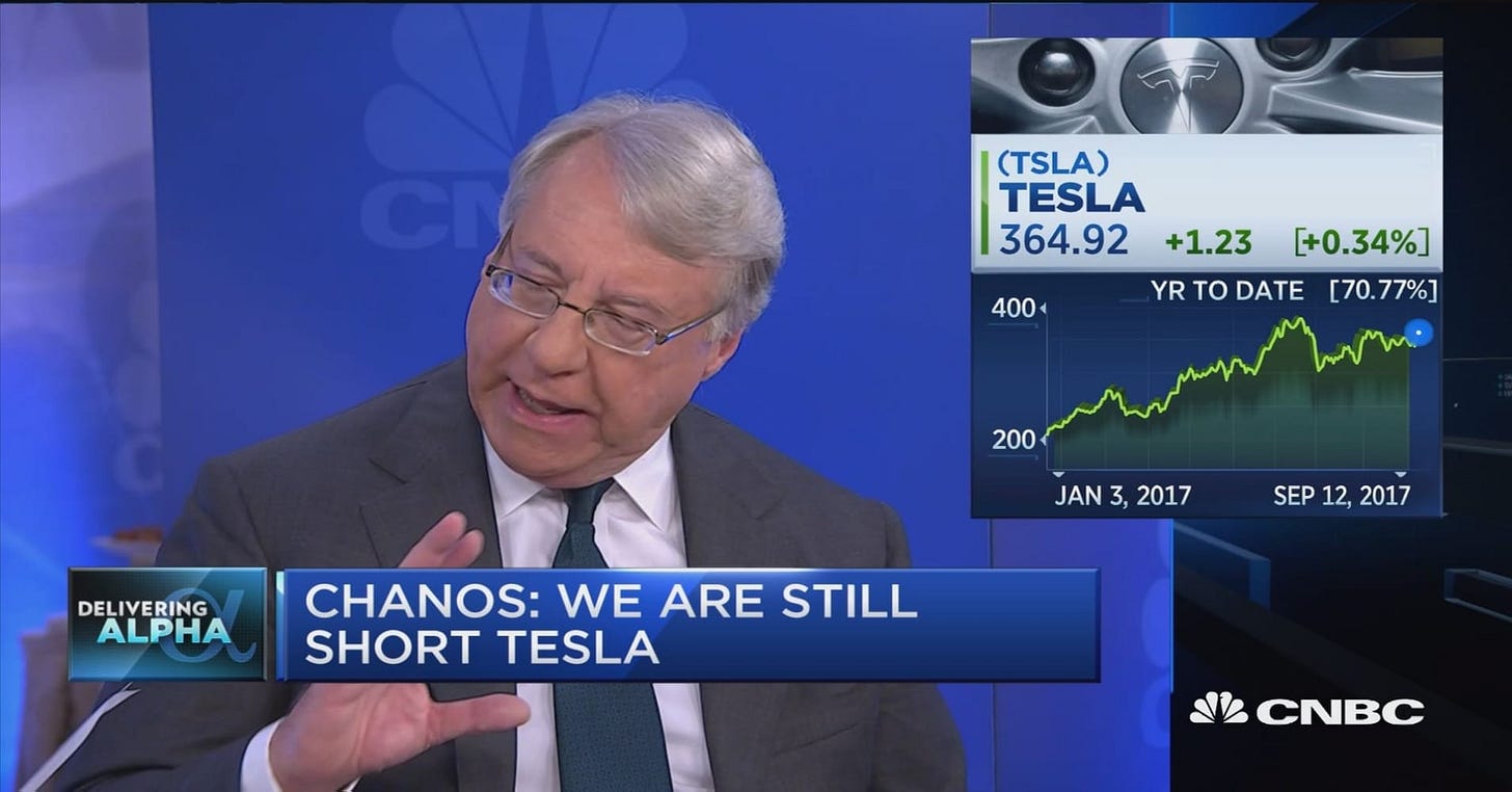 Jim Chanos is still short Tesla