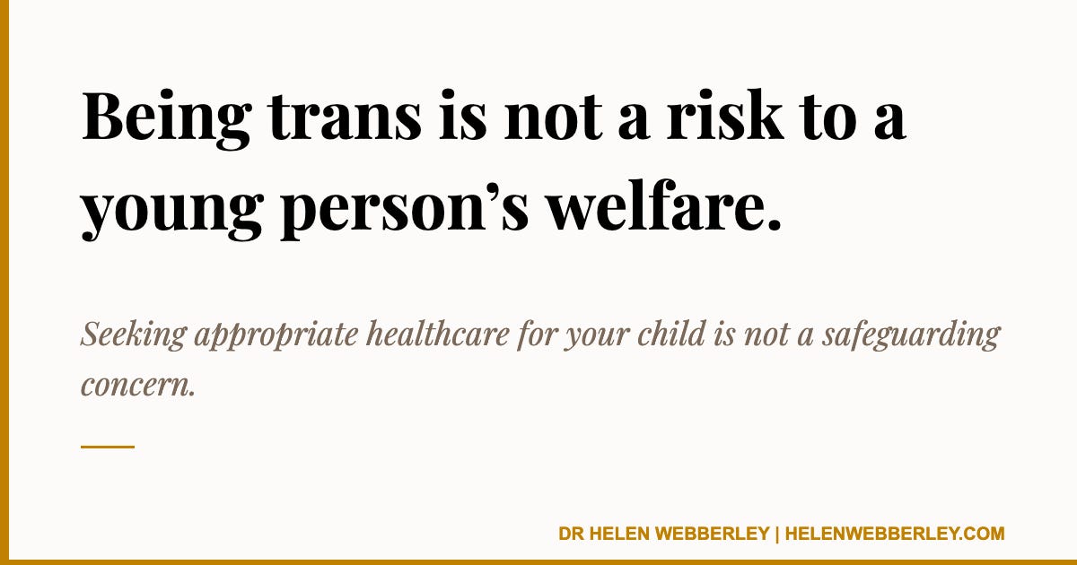 Understanding gender healthcare and safeguarding concerns