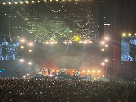 Various photographs from the Mumford and Sons concert