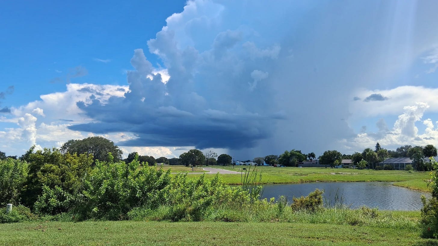 Florida storm near Port Malabar Country Club Golf Course, during development.