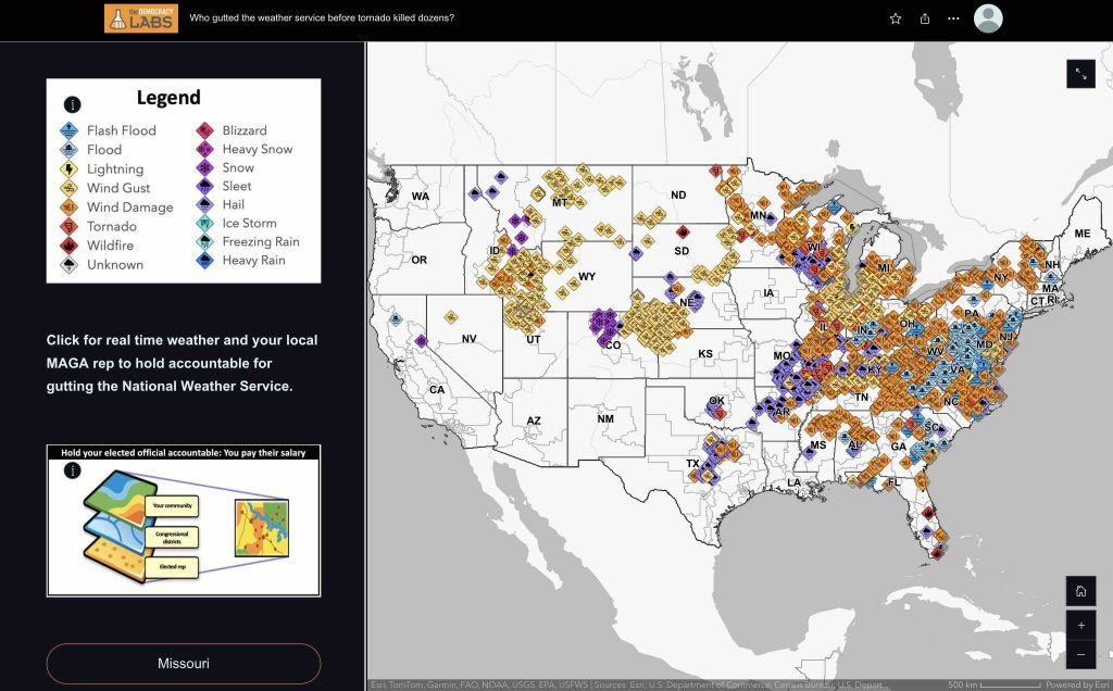 The National Weather Service has lost close to 600 employees since the start of the Trump administration... An agreement last month between the National Weather Service and its employees’ union warned of “degraded” services... Five former directors recently wrote an open letter saying they “feared the cuts had been so deep that lives would soon be endangered