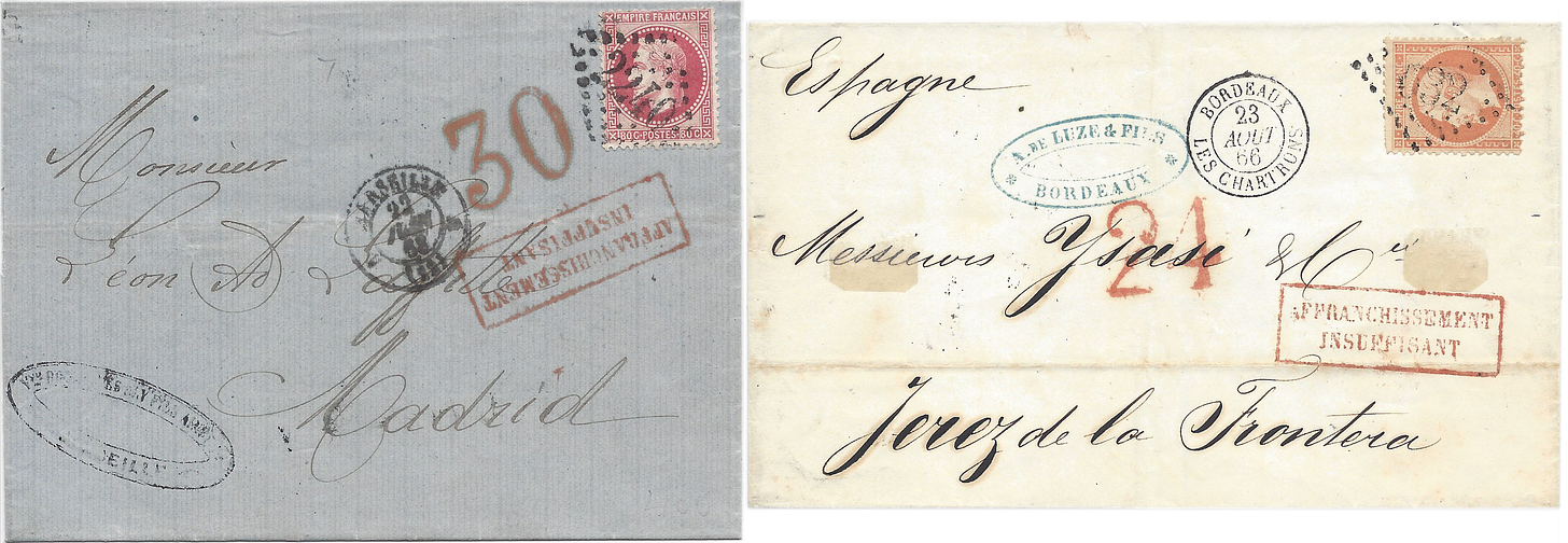 Two covers from France to Spain