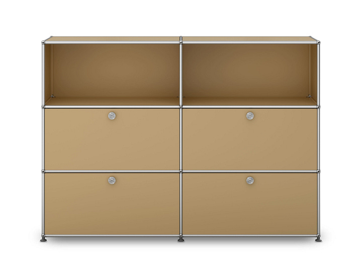 USM Haller storage in beige and brown