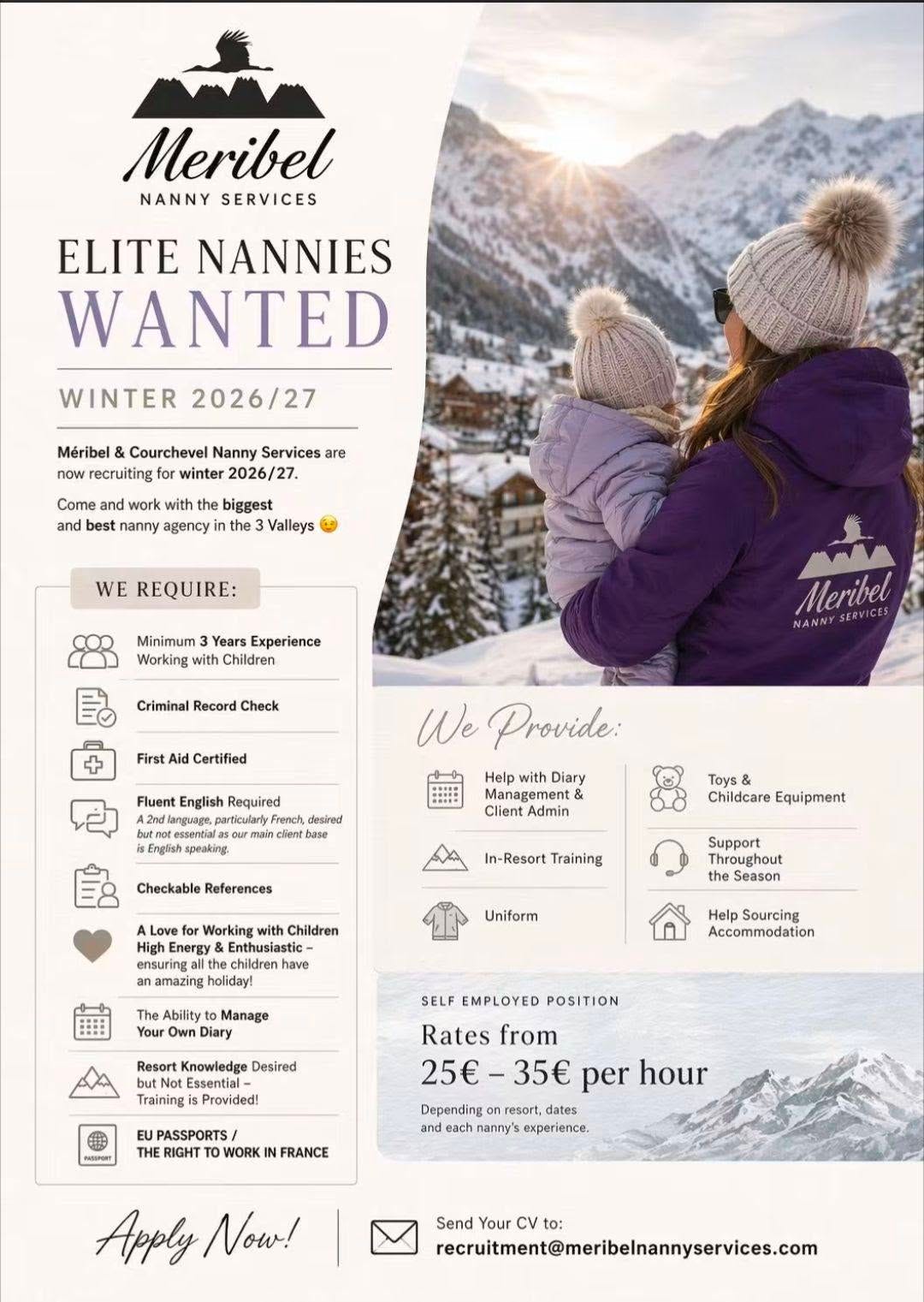Become A Nanny In The Three Valleys