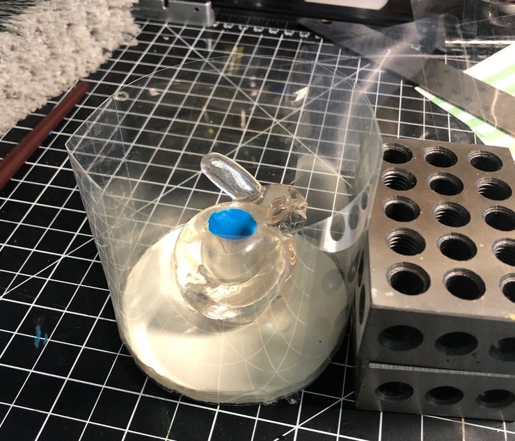 This bunny is ready for molding.