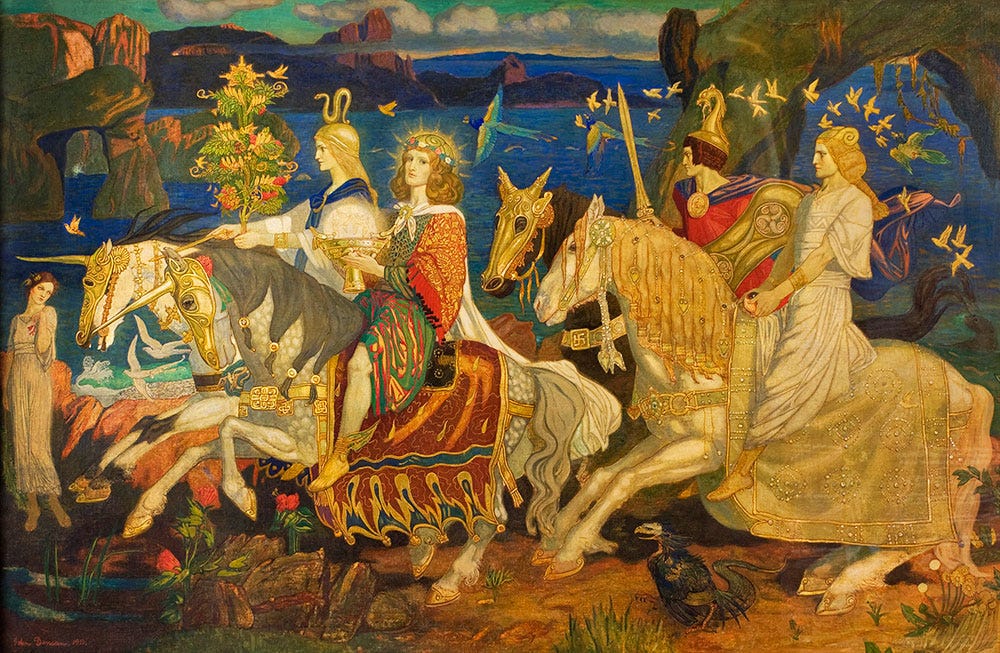 Public image of the Riders of the Sidhe by John Duncan.