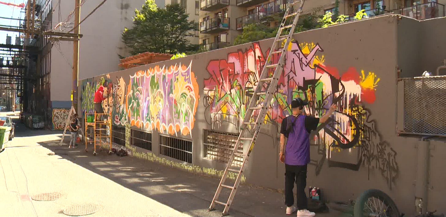 Street artists drawing on Vancouver's first legal graffiti wall - BC | Globalnews.ca Street artists drawing on Vancouver's first legal graffiti wall - BC | Globalnews.ca