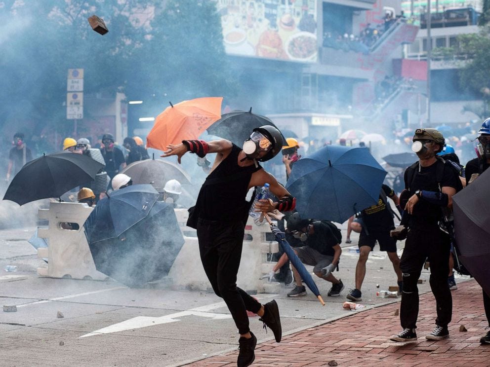 Hong Kong crippled by strike, protests - ABC News Hong Kong crippled by strike, protests - ABC News