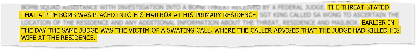 USA-TRUMP/JUDGES-THREATS police report