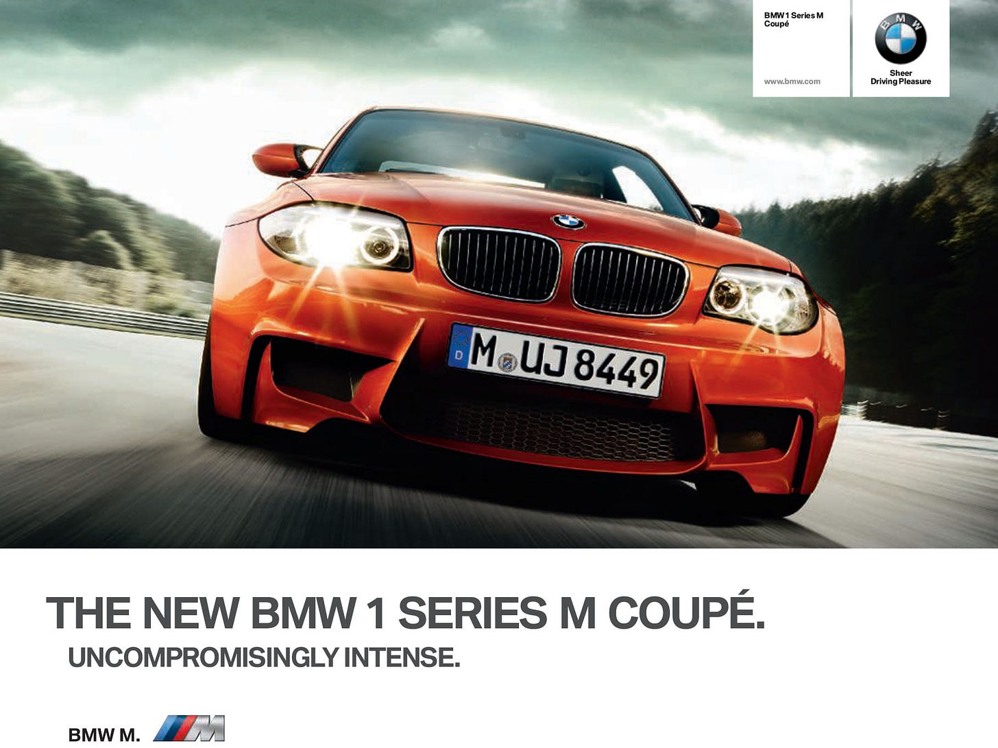 BMW 1M 2010 brochure cover BMW 1M 2010 brochure cover