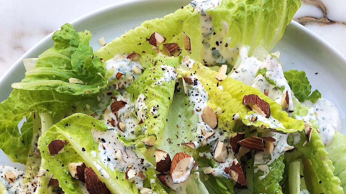 Did you just put cream cheese in the salad dressing?" Did you just put cream cheese in the salad dressing?"