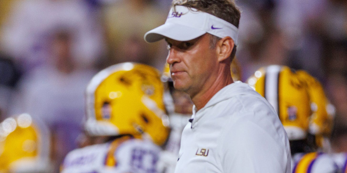 LSU coach Lane Kiffin during the Sept. 2026 LSU win over Clemson. Deals on seats, fan gear and premium college football news at www.NattyRoad.com LSU coach Lane Kiffin during the Sept. 2026 LSU win over Clemson. Deals on seats, fan gear and premium college football news at www.NattyRoad.com