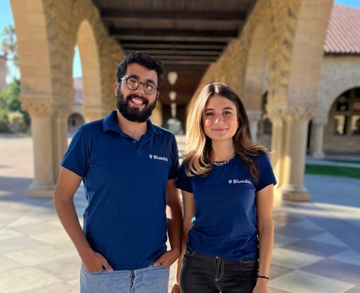 Bluedot co-founders Ferhat Babcan (left) and Selinay Filiz Parlak (right)