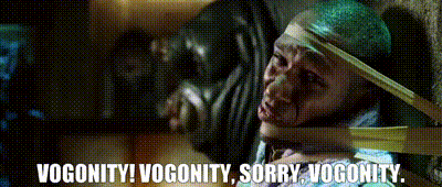 YARN | - Vogonity! - Vogonity, sorry, vogonity. | The Hitchhiker's Guide to  the Galaxy (2005) | Video clips by quotes | 5a8fec68 | 紗