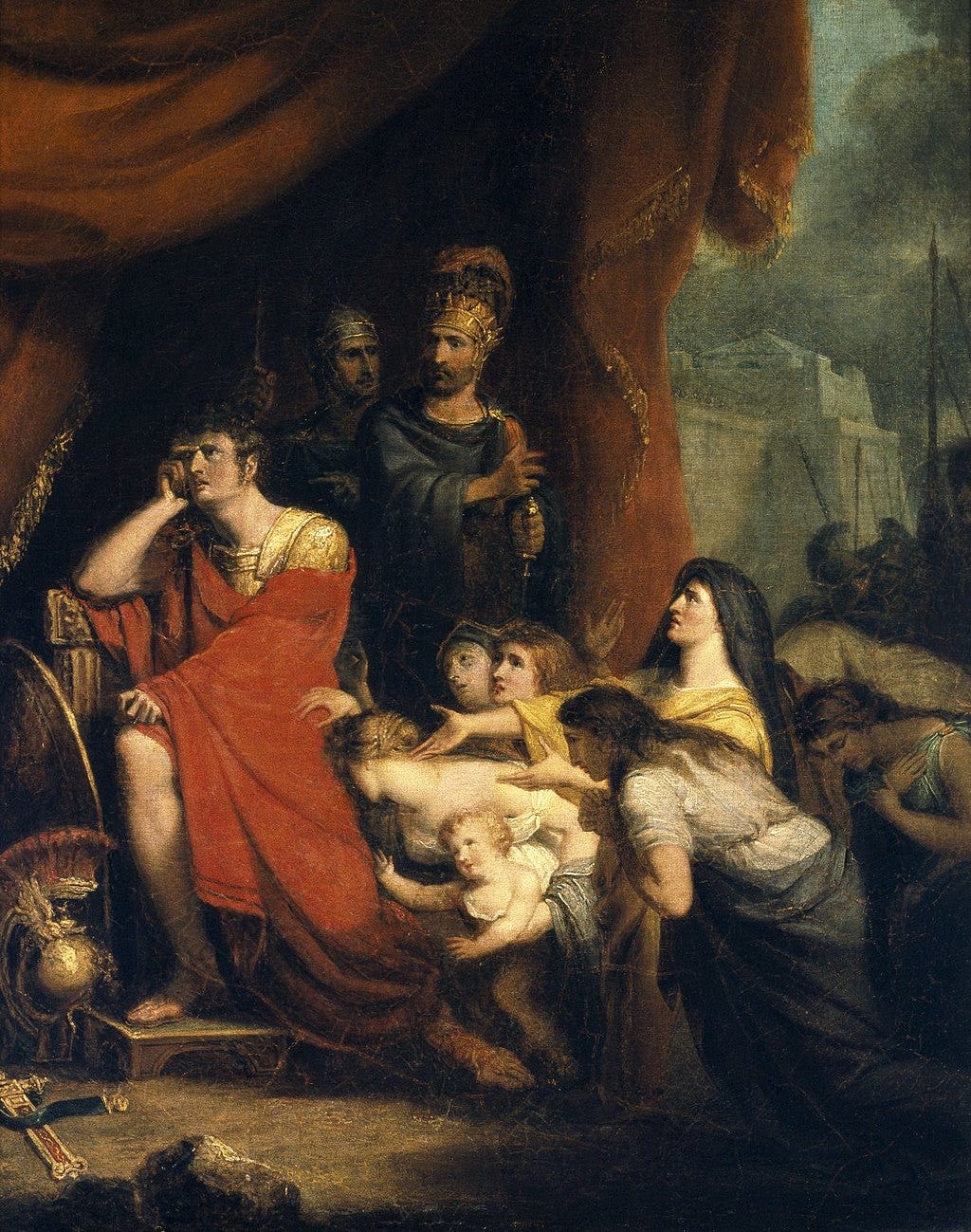Volumnia pleading with Coriolanus not to destroy Rome, Richard Westfall, 1800