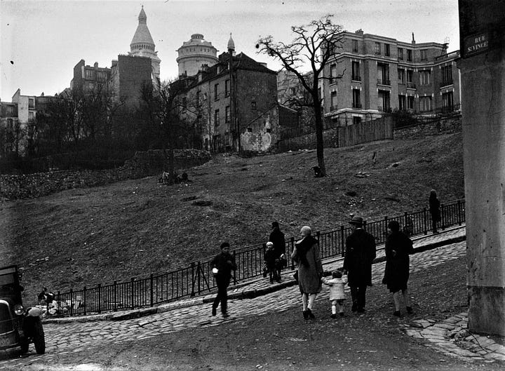 Montmartre vineyard before and after