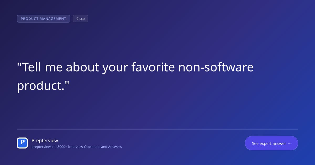 Tell me about your favorite non-software product.
