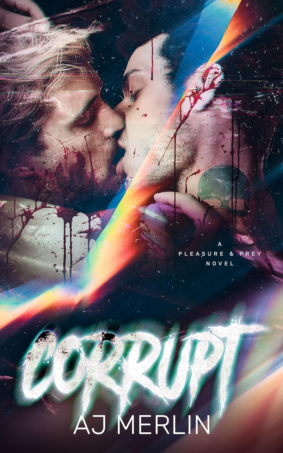 Cover of Corrupt. Two lovers embraced in a kiss. 