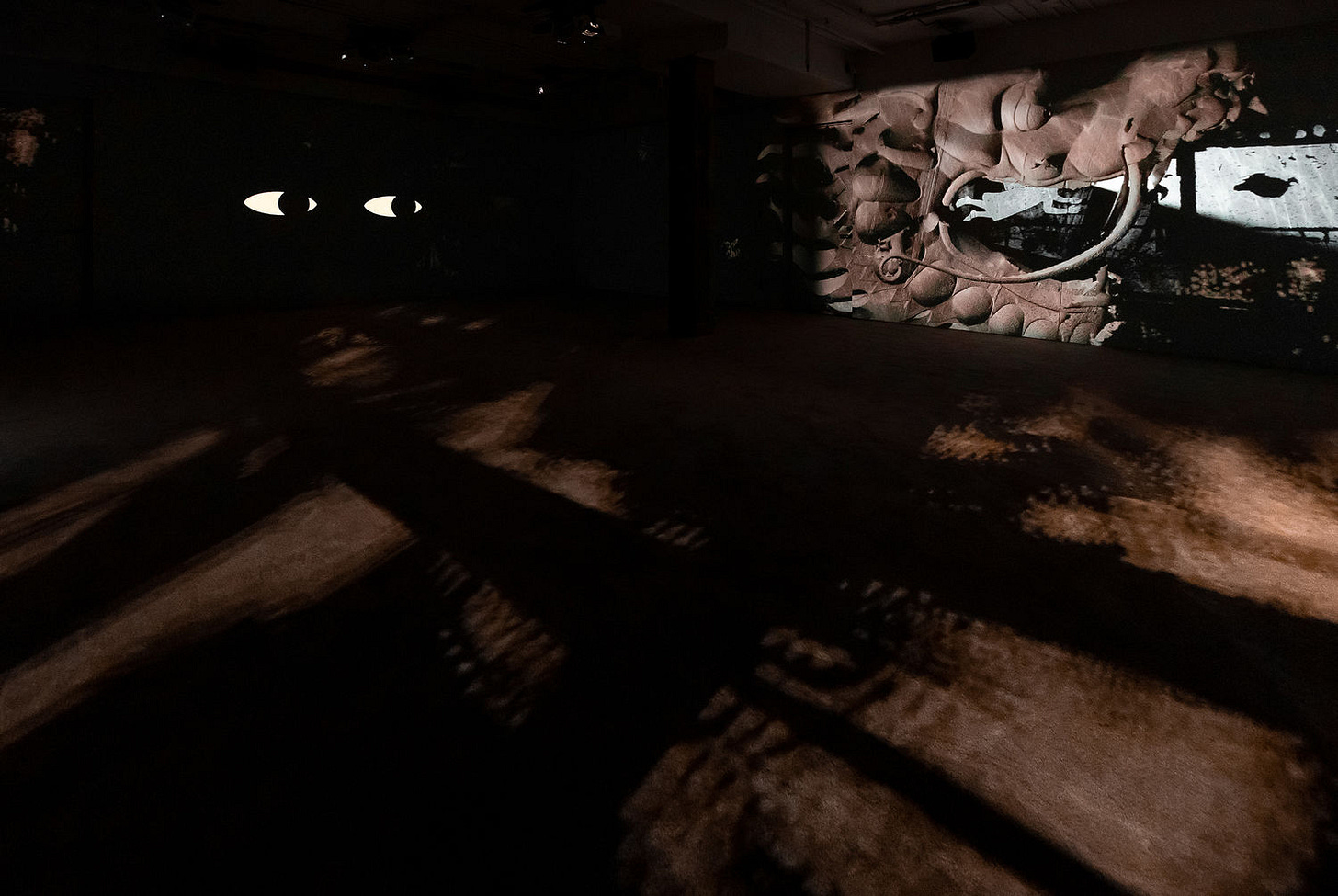 Image of multimedia installation with elements of shadow puppetry Image of multimedia installation with elements of shadow puppetry