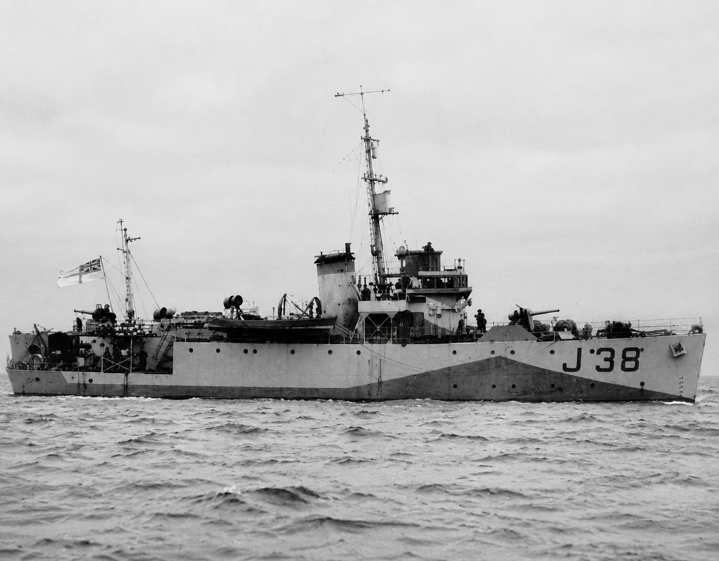 Canadian Royal Navy minesweeper at sea during the Second World War, similar to the vessel on which the author's father served on D-Day. Canadian Royal Navy minesweeper at sea during the Second World War, similar to the vessel on which the author's father served on D-Day.