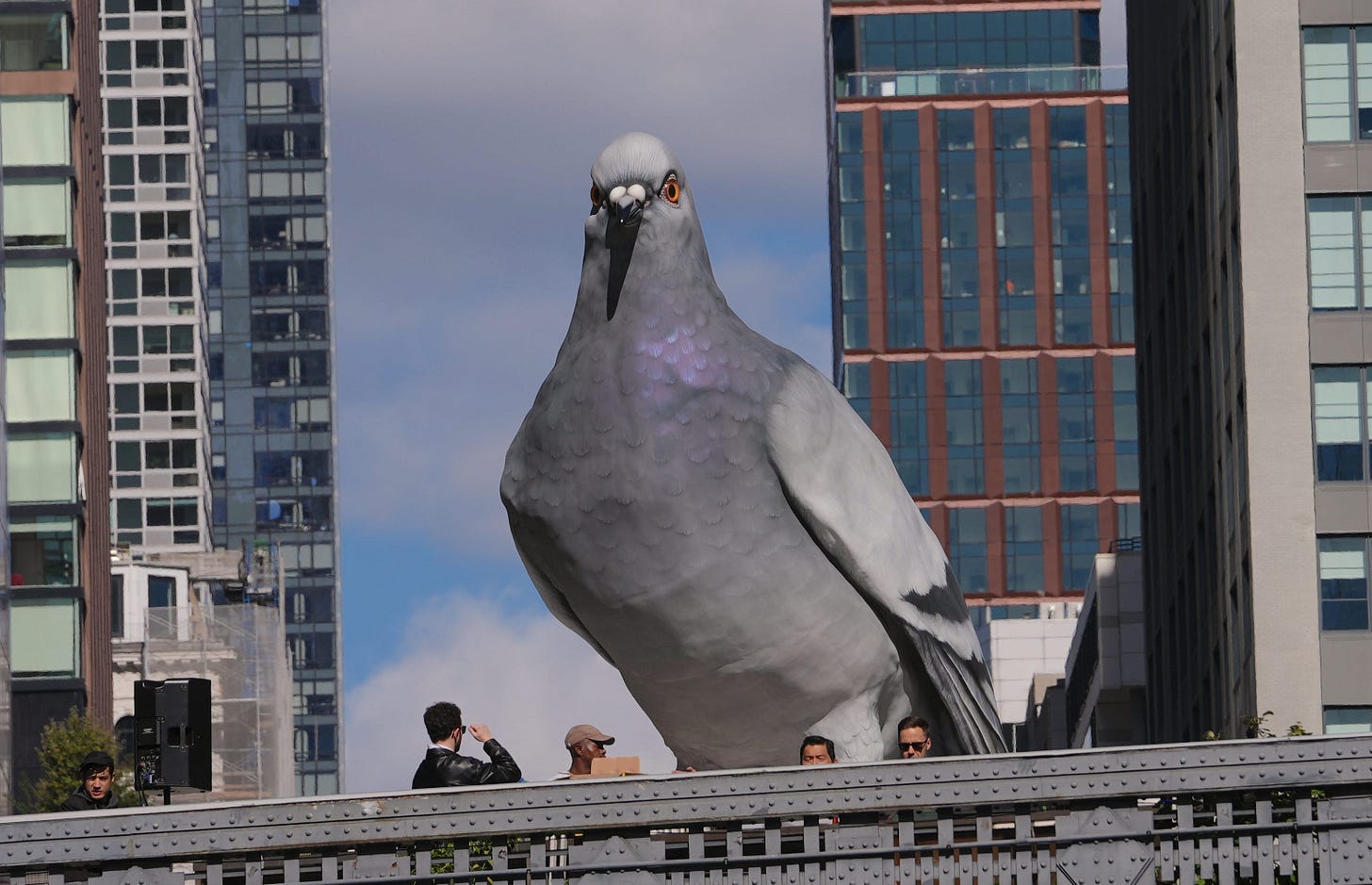Pigeon sculpture on Highline Pigeon sculpture on Highline