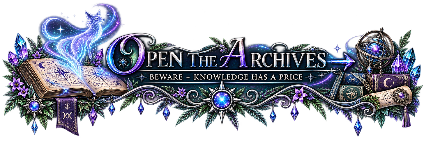 Open the Archives. Beware, knowledge has a price. Open the Archives. Beware, knowledge has a price.