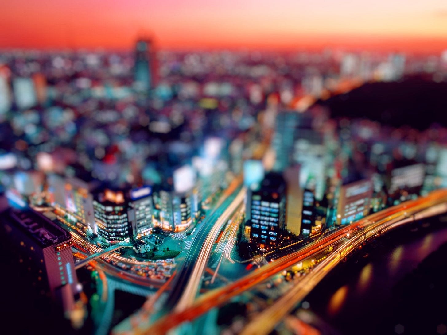 Colorful Tilt Shift City [1600 x 1200] : r/wallpapers