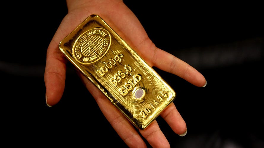Gold decisively breaking above $1,500/oz.
