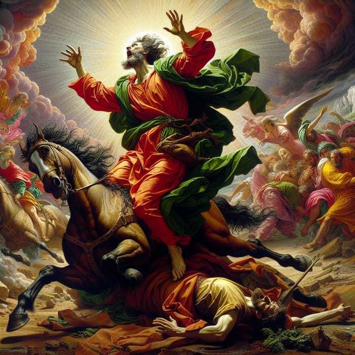 Saint Paul Conversion: Baroque Art depicting Profound Conversion on Road to  Damascus | AI Art Generator | Easy-Peasy.AI