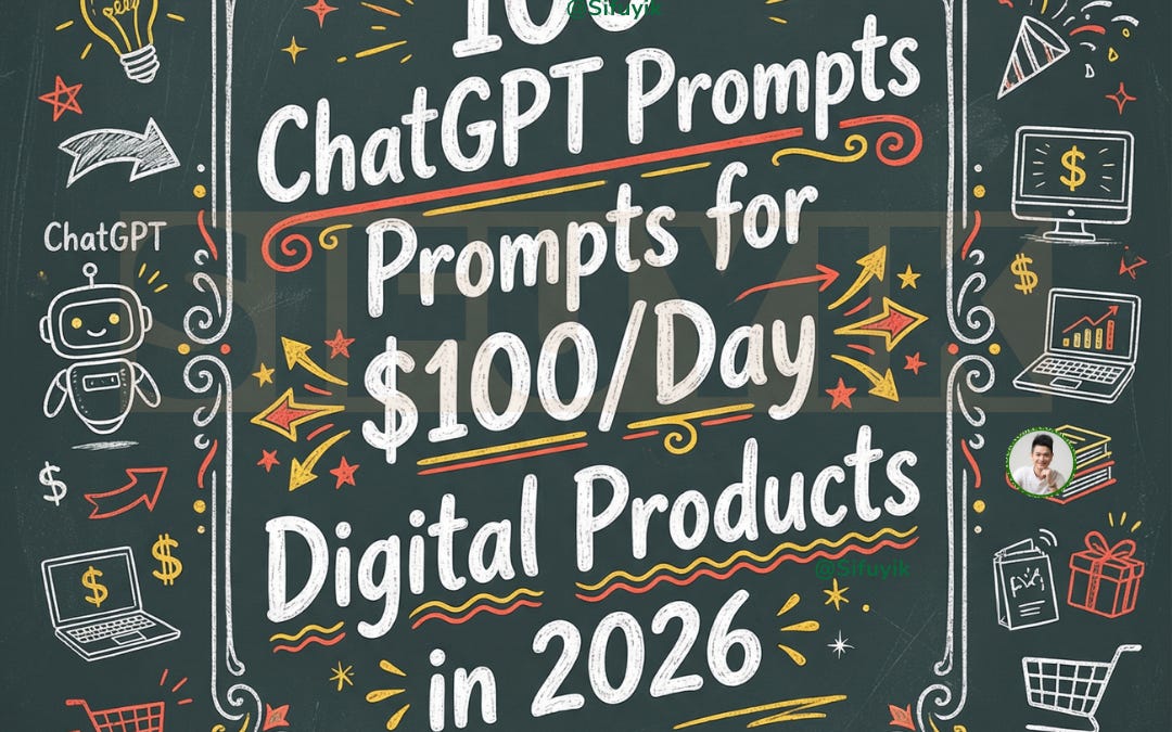 100+ ChatGPT Prompt Library for Digital Product Creation