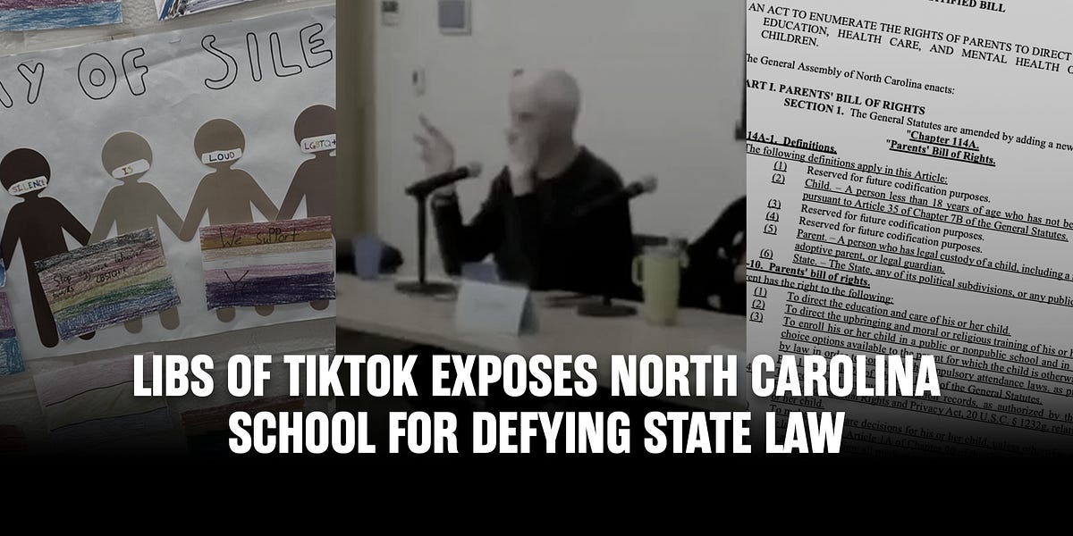 North Carolina School EXPOSED for Defying State Law by Libs of TikTok
