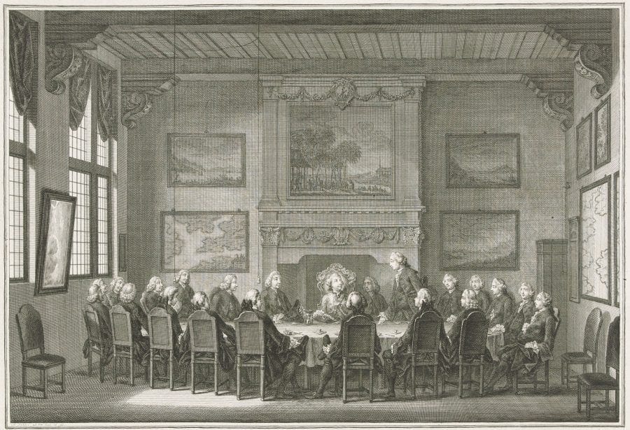 Simon Fokke, Willem V Taking His Position as Director of the V, 1769–73, Amsterdam, Rijksmuseum