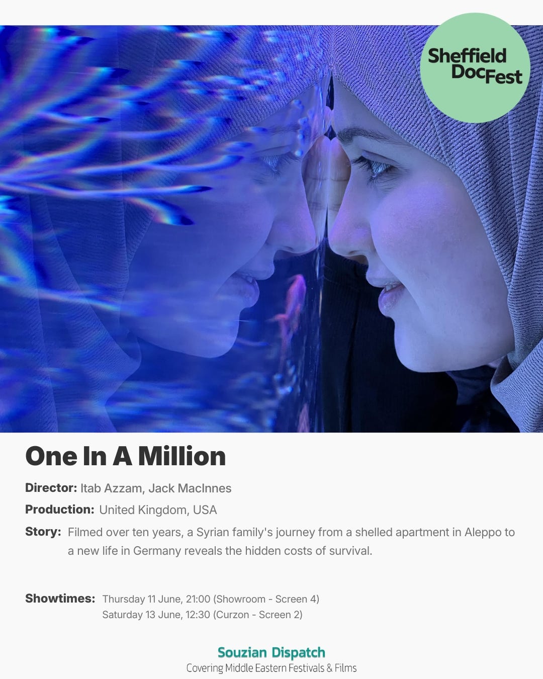 One In A Million, directed by Itab Azzam and Jack MacInnes, won the Shine Global Children’s Resilience Award for Documentary.