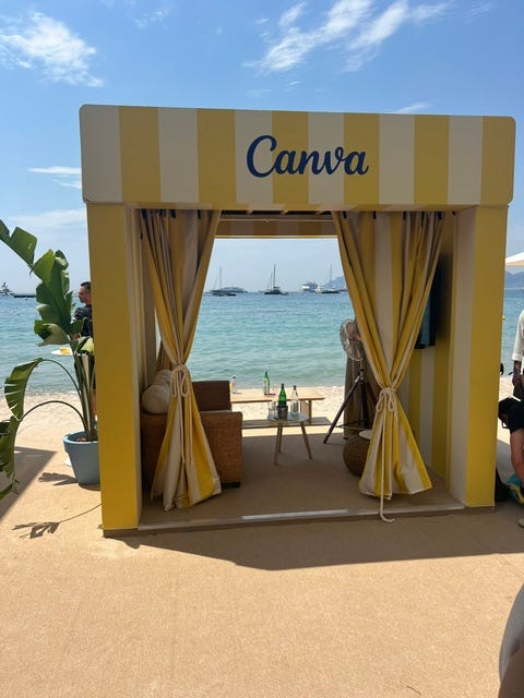 Canva beach at the Cannes Lions Festival