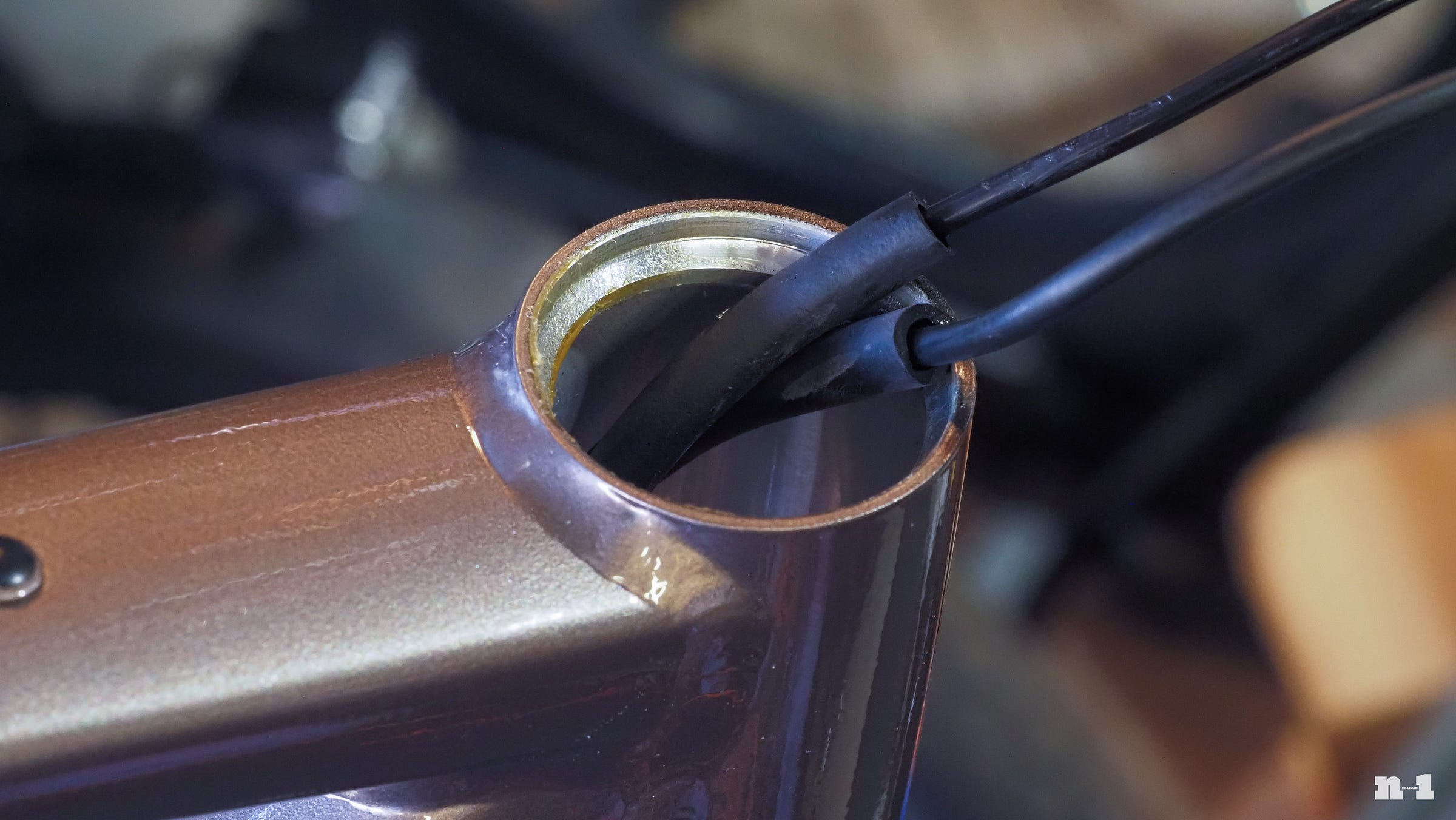 Foam liners on internally routed cables