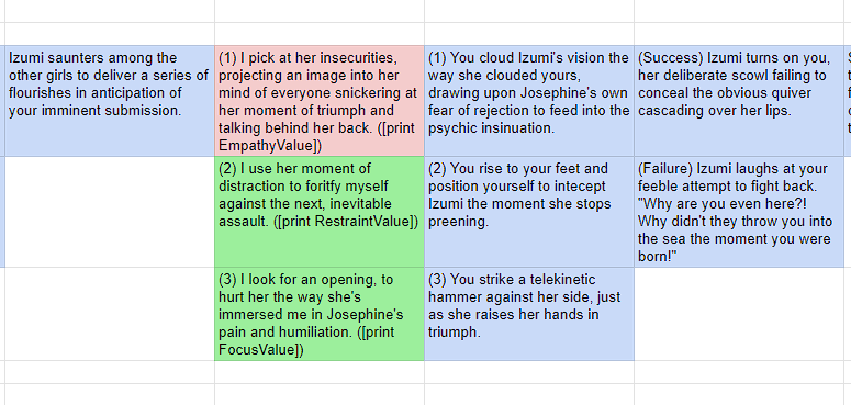 Uh, it's an image of a whole lot of text from a spreadsheet. My deepest apologies for that, though all the relevant material is discussed below.